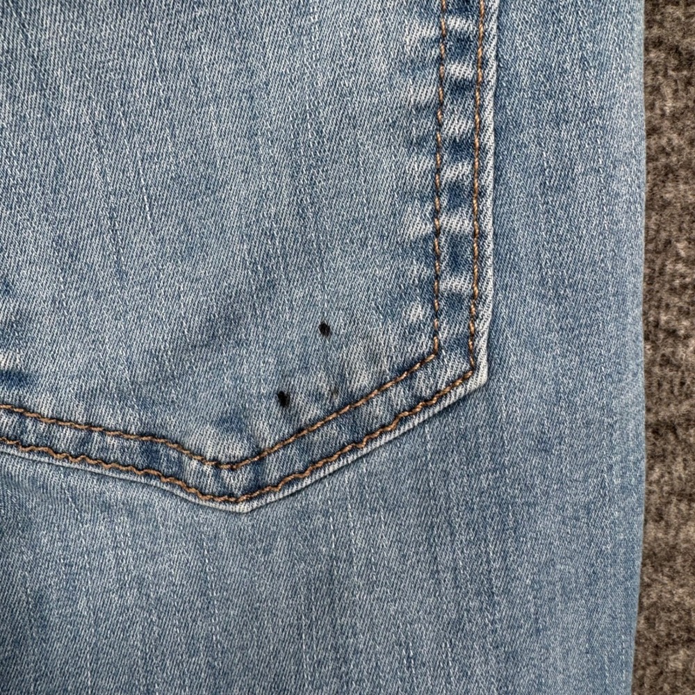 Sol High Rise Crop Distressed Skinny Jeans Light Wash Raw Hem Womens Size 0 24W - Picture 7 of 8